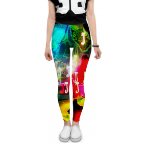 leggings с принтом Abstract Raster 160 во Владимире, 80% полиэстер, 20% эластан | Эластичный пояс, зауженные к низу, низкая посадка | 