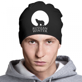 beanie с принтом Russian winter во Владимире,  |  | Тематика изображения на принте: 