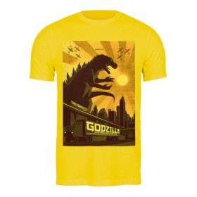 Мужская футболка с принтом Godzilla yellow во Владимире,  |  | 