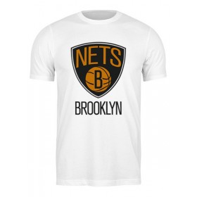 Мужская футболка с принтом Brooklyn Nets во Владимире,  |  | Тематика изображения на принте: 