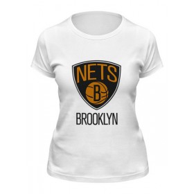 Женская футболка с принтом Brooklyn Nets во Владимире,  |  | 