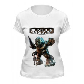 Женская футболка с принтом Bioshock (logo) во Владимире,  |  | 