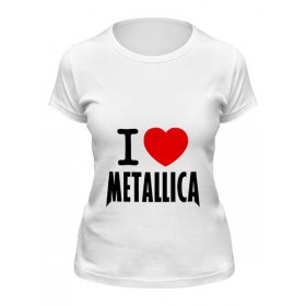 Женская футболка с принтом I love Metallica во Владимире,  |  | 