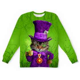 full_print_kids_sweatshirt с принтом Чеширский котик во Владимире,  |  | 