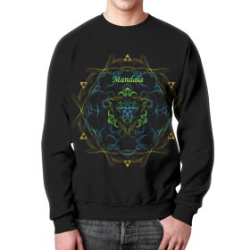 full_print_sweatshirt с принтом Узор Мандалы во Владимире,  |  | Тематика изображения на принте: 