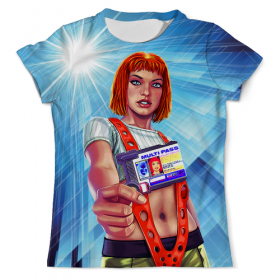 full_print_tee с принтом The Fifth Element LILOO во Владимире, Футболка с нанесением полноцветного изображения по всей поверхности может быть выполнена в двух вариантах - ХЛОПОК и СИНТЕТИКА. | Хлопок - ткань из 100% хлопка высшего качества пенье.  <br>Синтетика - ткань с высоким содержанием синтетического волокна (до 80%).  Материал хорошо тянется, имеет приятную на ощупь фактуру | 