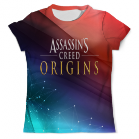 full_print_tee с принтом Assassins Creed во Владимире, Футболка с нанесением полноцветного изображения по всей поверхности может быть выполнена в двух вариантах - ХЛОПОК и СИНТЕТИКА. | Хлопок - ткань из 100% хлопка высшего качества пенье.  <br>Синтетика - ткань с высоким содержанием синтетического волокна (до 80%).  Материал хорошо тянется, имеет приятную на ощупь фактуру | Тематика изображения на принте: 