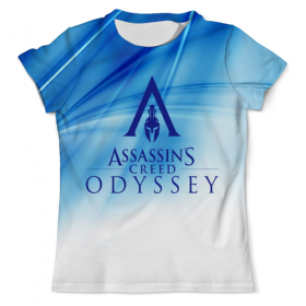 full_print_tee с принтом Assassins Creed во Владимире, Футболка с нанесением полноцветного изображения по всей поверхности может быть выполнена в двух вариантах - ХЛОПОК и СИНТЕТИКА. | Хлопок - ткань из 100% хлопка высшего качества пенье.  <br>Синтетика - ткань с высоким содержанием синтетического волокна (до 80%).  Материал хорошо тянется, имеет приятную на ощупь фактуру | Тематика изображения на принте: 