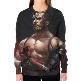 full_print_woman_sweatshirt с принтом Big Boss (Metal Gear Solid) во Владимире,  |  | 