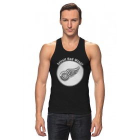 tanktop с принтом Detroit Red Wings во Владимире,  |  | Тематика изображения на принте: 