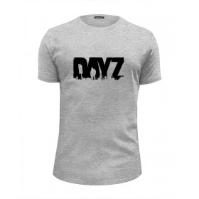 Мужская футболка Premium с принтом DayZ T-shirt во Владимире, Белый, черный, серый меланж, голубой: 100% хлопок, плотность 160 гр. Остальные цвета: 92% хлопок, 8% лайкра, плотность 170-180гр. |  | 