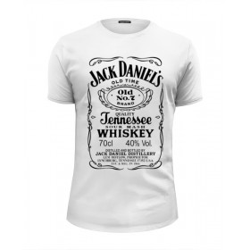 Мужская футболка Premium с принтом Jack Daniels во Владимире, Белый, черный, серый меланж, голубой: 100% хлопок, плотность 160 гр. Остальные цвета: 92% хлопок, 8% лайкра, плотность 170-180гр. |  | 