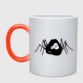 Кружка хамелеон Паучек: во Владимире, керамика | меняет цвет при нагревании, емкость 330 мл | Тематика изображения на принте: грустный паук | паук | паучек | унылый паук