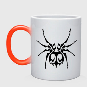 Кружка хамелеон Паук татуировка: во Владимире, керамика | меняет цвет при нагревании, емкость 330 мл | Тематика изображения на принте: паук | татуировка