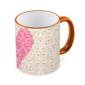 Кружка 3D Сердце из роз: во Владимире, керамика | ёмкость 330 мл | Тематика изображения на принте: 14 февраля | love | love is | валентин | влюбленный | день святого валентина | любовь | милый | розы | святой | сердечко | сердце