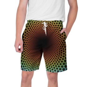 Мужские шорты 3D с принтом Погружение в бездну во Владимире,  полиэстер 100% | прямой крой, два кармана без застежек по бокам. Мягкая трикотажная резинка на поясе, внутри которой широкие завязки. Длина чуть выше колен | гипноз | движение | обман зрения | оптическая иллюзия | погружение | текстура | фокус