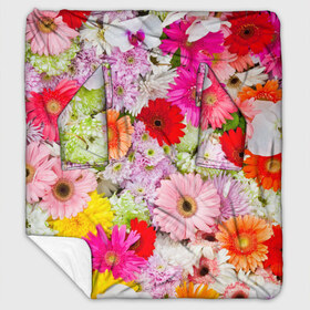 Плед с рукавами с принтом Обилие цветов во Владимире, 100% полиэстер | Закругленные углы, все края обработаны. Ткань не мнется и не растягивается. Размер 170*145 | 8 марта | букет | георгина | изобилие | красота | куст | лето | обилие | петунья | подснежник | полевые | разные цветы | роза | ромашка | тюльпан | хризантема | цветочек | цветы