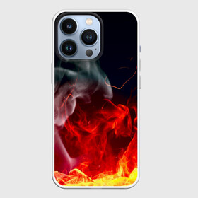 Чехол для iPhone 13 Pro с принтом Огонь во Владимире,  |  | Тематика изображения на принте: fire | красный | пожар | черный