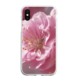 Чехол для iPhone XS Max матовый с принтом Розовые цветы во Владимире, Силикон | Область печати: задняя сторона чехла, без боковых панелей | девушкам | розы | цветочки | цветы