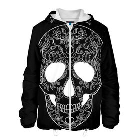 Мужская куртка 3D Мексиканский череп: во Владимире, ткань верха — 100% полиэстер, подклад — флис | прямой крой, подол и капюшон оформлены резинкой с фиксаторами, два кармана без застежек по бокам, один большой потайной карман на груди. Карман на груди застегивается на липучку | Тематика изображения на принте: день мертвых | мексика | традция | узоры | цветы | черный