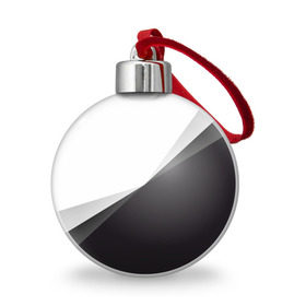 Ёлочный шар с принтом Минимализм во Владимире, Пластик | Диаметр: 77 мм | Тематика изображения на принте: белый | геометрия | полосы | черный