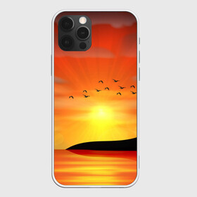 Чехол для iPhone 12 Pro Закат 2: во Владимире, силикон | область печати: задняя сторона чехла, без боковых панелей | Тематика изображения на принте: море | отдых | отпуск | пляж | солнце | туризм | турист