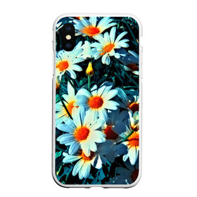 Чехол для iPhone XS Max матовый с принтом Полевые ромашки во Владимире, Силикон | Область печати: задняя сторона чехла, без боковых панелей | flower | лето | полевой цветок | цветочки | цветы