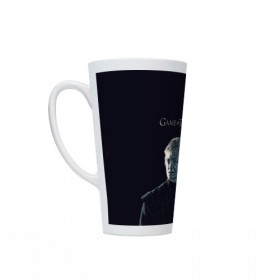 Кружка Латте с принтом Джоффри Баратеон во Владимире, Белая керамика | Объем 480 мл; Высота 150 мм; Диаметр 90 мм | game of thrines | got | hbo | бесячий тип | даркип | джордж мартин | джофри | игра престолов | ланнистер | песнь льда и пламени