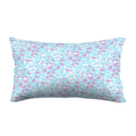 Подушка антистресс с принтом Розовые бабочки 2 во Владимире, наволочка — 100% полиэстер, наполнитель — вспененный полистирол | состоит из подушки и наволочки на молнии | бабочка | лето | розовый | цветок