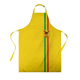 Фартук 3D с принтом Забайкальский край во Владимире, 100% полиэстер | общий размер — 65 х 85 см, ширина нагрудника — 26 см, горловина — 53 см, длина завязок — 54 см, общий обхват в поясе — 173 см. Принт на завязках и на горловине наносится с двух сторон, на основной части фартука — только с внешней стороны | 75 | ru | rus | transbaikalia | герб | забайкальский | знак | край | надпись | патриот | полосы | российская | российский | россия | русская | русский | рф | символ | страна | флаг | флага | цвета