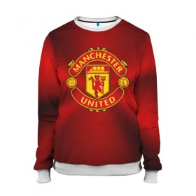 Женский свитшот 3D с принтом Manchester United F.C. во Владимире, 100% полиэстер с мягким внутренним слоем | круглый вырез горловины, мягкая резинка на манжетах и поясе, свободная посадка по фигуре | england | football | logo | manchester united | sport | англия | арт | лига | лого | манчестер юнайтед | спорт | текстура | фк | футбол | футбольный клуб | эмблема