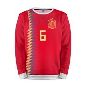 Мужской свитшот 3D с принтом Iniesta home WC 2018 во Владимире, 100% полиэстер с мягким внутренним слоем | круглый вырез горловины, мягкая резинка на манжетах и поясе, свободная посадка по фигуре | andres | confederation | cup | euro | iniesta | spain | world | андрес | европы | иньеста | испания | конфедераций | кубок | мира | чемпионат