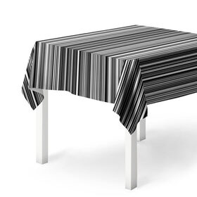 Скатерть 3D с принтом Черно белые полосы во Владимире, 100% полиэстер (ткань не мнется и не растягивается) | Размер: 150*150 см | Тематика изображения на принте: белое | полоски | полосы | черное