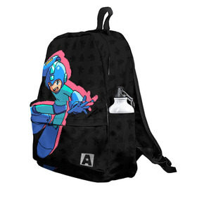 Рюкзак 3D Mega Man (pixel art) Black: во Владимире, 100% полиэстер | лямки с регулируемой длиной, сверху петелька, чтобы рюкзак можно было повесить на вешалку. Основное отделение закрывается на молнию, как и внешний карман. Внутри два дополнительных кармана, один из которых закрывается на молнию. По бокам два дополнительных кармашка | 8 bit | 8bit | art | dendy | famicom | game | games | japan | japanese | man | mega | mega man | megaman | nes | pixel | pixel art | pixelart | retro | video games | videogames