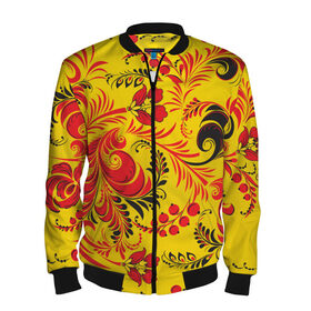 Мужской бомбер 3D Русский узор: во Владимире, 100% полиэстер | застегивается на молнию, по бокам два кармана без застежек, по низу бомбера и на воротнике - эластичная резинка | Тематика изображения на принте: арт | роспись | русская роспись | русский стиль | русь | славянский | текстура | узор | фон | хохлома | хохломская роспись | цветы