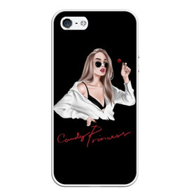 Чехол для iPhone 5/5S матовый Сладкая принцесса: во Владимире, Силикон | Область печати: задняя сторона чехла, без боковых панелей | beauty | black | cool | face | girl | hair | lollipop | long | princess | queen | red | sloga | sweet | white | woman | young | белый | блондинка | волосы | девушка | женщина | конфетка | королева | красный | красотка | леденец | лицо | молодая 