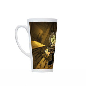 Кружка Латте Bendy And The Ink Machine (42): во Владимире, Белая керамика | Объем 480 мл; Высота 150 мм; Диаметр 90 мм | bendy | bendy and the ink machine | devil | game | horror | ink | mask | бенди | бенди и чернильная машина | краска | чернила