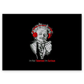 Поздравительная открытка с принтом Альберт Эйнштейн во Владимире, 100% бумага | плотность бумаги 280 г/м2, матовая, на обратной стороне линовка и место для марки
 | albert einstein | biography | genius | history | physics | relativity | science | альберт эйнштейн | биография | гений | история | наука | относительность | физика