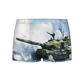 Мужские трусы 3D с принтом ТАНК во Владимире, 50% хлопок, 50% полиэстер | классическая посадка, на поясе мягкая тканевая резинка | game | tank | war | боевой танк | война | выстрел | дым | игра | искры | огонь | пламя | танк | танки | танкист | техника