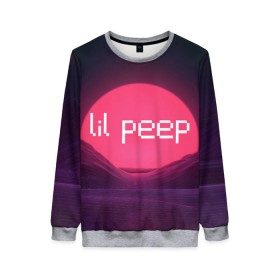 Женский свитшот 3D с принтом lil peep(Logo) во Владимире, 100% полиэстер с мягким внутренним слоем | круглый вырез горловины, мягкая резинка на манжетах и поясе, свободная посадка по фигуре | cry baby | lil peep | logo | rap | заход солнца | знаменитости. эмо | известный исполнитель | неон | пип | редактируемое лого | реп | розоватый оттенок | рок | рэп | яркий фон