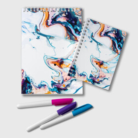 Блокнот с принтом Брызги красок во Владимире, 100% бумага | 48 листов, плотность листов — 60 г/м2, плотность картонной обложки — 250 г/м2. Листы скреплены удобной пружинной спиралью. Цвет линий — светло-серый
 | Тематика изображения на принте: texture | абстракция | акварель | волны | граффити | краски | линии | текстура | уличный стиль | яркая