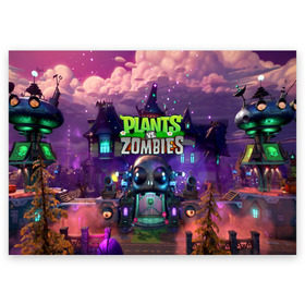 Поздравительная открытка PLANTS VS ZOMBIES: во Владимире, 100% бумага | плотность бумаги 280 г/м2, матовая, на обратной стороне линовка и место для марки
 | Тематика изображения на принте: garden warfare | pl | plants | plants vs. zombies | plants vs. zombies: garden warfare | popcap | zombies | кактус | картошка | подсолнух | растения против зомби | сад
