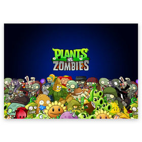 Поздравительная открытка PLANTS VS ZOMBIES: во Владимире, 100% бумага | плотность бумаги 280 г/м2, матовая, на обратной стороне линовка и место для марки
 | Тематика изображения на принте: plants and zombies | plants vs zombies | зомби | игры | растения | растения против зомби