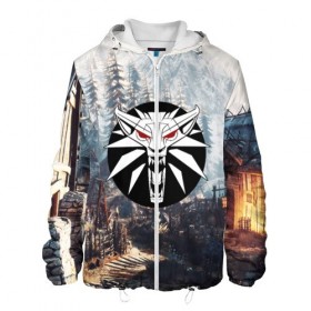 Мужская куртка 3D с принтом ВЕДЬМАК во Владимире, ткань верха — 100% полиэстер, подклад — флис | прямой крой, подол и капюшон оформлены резинкой с фиксаторами, два кармана без застежек по бокам, один большой потайной карман на груди. Карман на груди застегивается на липучку | Тематика изображения на принте: cd projekt red | ciri | game | geralt | geralt of rivia | gwynbleidd | the witcher | the witcher 3: wild hunt | ведьмак | ведьмак 3: дикая охота | геральт | геральт из ривии | цири | цирилла