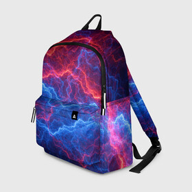 Рюкзак 3D с принтом Молнии: Огонь и лед во Владимире, 100% полиэстер | лямки с регулируемой длиной, сверху петелька, чтобы рюкзак можно было повесить на вешалку. Основное отделение закрывается на молнию, как и внешний карман. Внутри два дополнительных кармана, один из которых закрывается на молнию. По бокам два дополнительных кармашка | Тематика изображения на принте: fire | texture | абстракция | граффити | краски | лед | линии | огонь | огонь и лед | текстура | уличный стиль | яркая