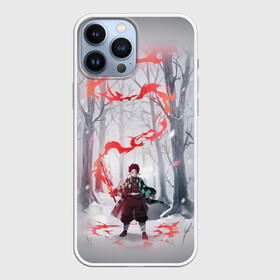 Чехол для iPhone 13 Pro Max с принтом KIMETSU NO YAIBA красный след во Владимире,  |  | Тематика изображения на принте: demon slayer | demon slayer: kimetsu no yaiba | kimetsu | kimetsu no yaiba | nezuko | slayer | tanjiro | клинок рассекающий демонов | незуко | танджиро | шинобу кочо