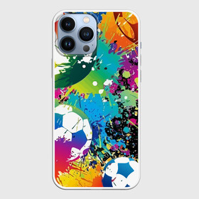 Чехол для iPhone 13 Pro Max с принтом Football Paints во Владимире,  |  | Тематика изображения на принте: art | ball | football | paint | spray | texture | арт | брызги | краски | мяч | текстура | футбол