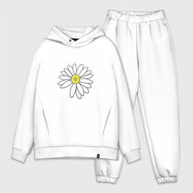 Мужской костюм хлопок OVERSIZE с принтом Ромашка во Владимире,  |  | белый цветок | лепестки | природа | растение | ромашка | цветок