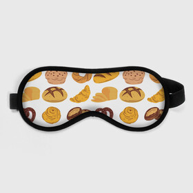 Маска для сна 3D Булки: во Владимире, внешний слой — 100% полиэфир, внутренний слой — 100% хлопок, между ними — поролон |  | doodling | textures | tiles | булка | вкусно | выпечка | дудлинг | круассан | тайлы | текстуры | фон | хлеб