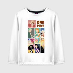 Детский лонгслив хлопок Пираты Соломенной шляпы: во Владимире, 100% хлопок | круглый вырез горловины, полуприлегающий силуэт, длина до линии бедер | Тематика изображения на принте: monkey d. luffy | nami | one piece | аниме | большой куш | луффи | манки де луффи | нами | пиратская | пираты | тони | череп | чоппер | шляпа